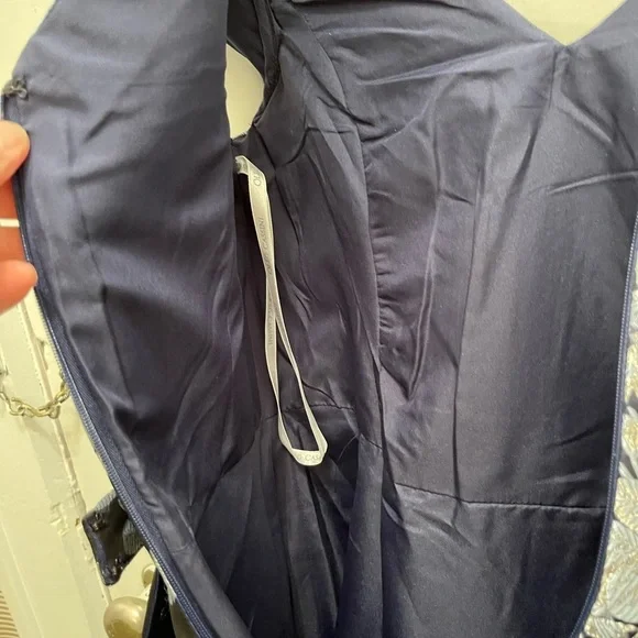 Oleg Cassini | Metallic Brocade Knee Length Dress - Picture 8 of 11